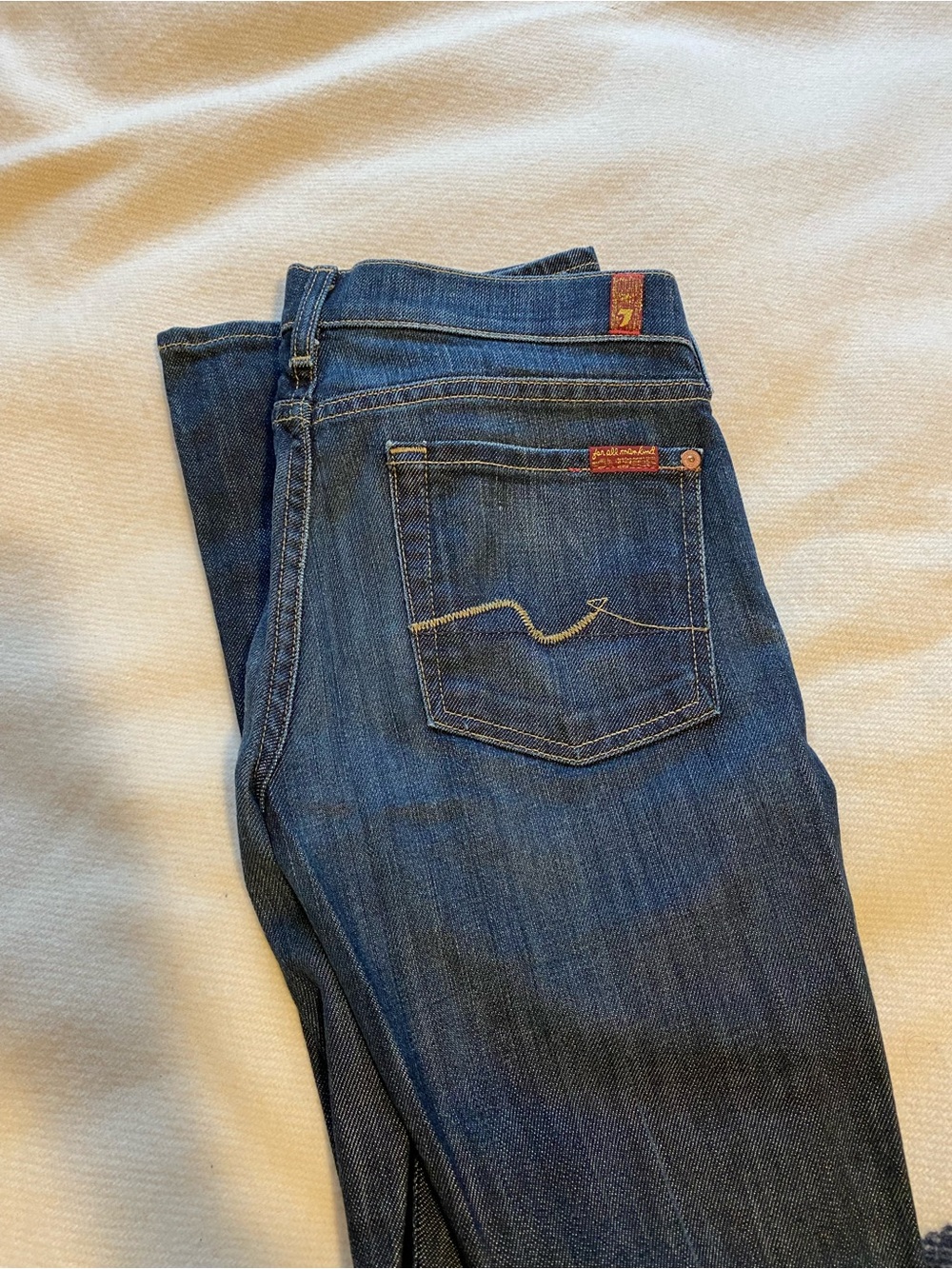 7 For All Mankind Bootcut Jeans Dark Wash Size 27 Made in USA